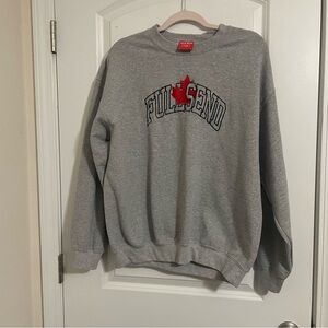 Full Send NELK boys Gray Sweatshirt Canadian‎ leaf size Men’s large